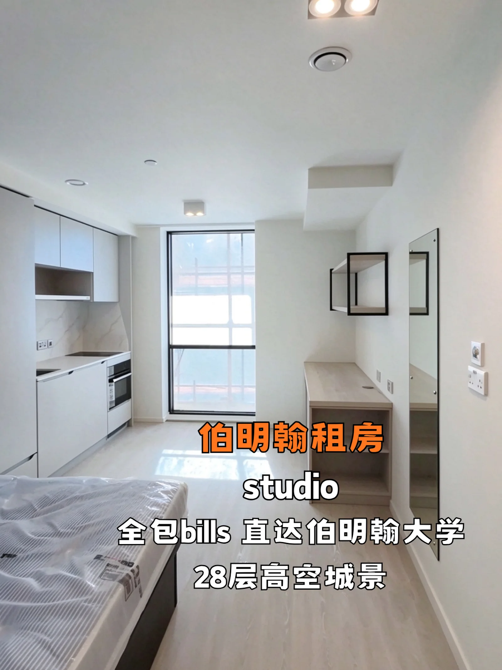 伯明翰租房|高层公寓 城景 studio 带早餐
