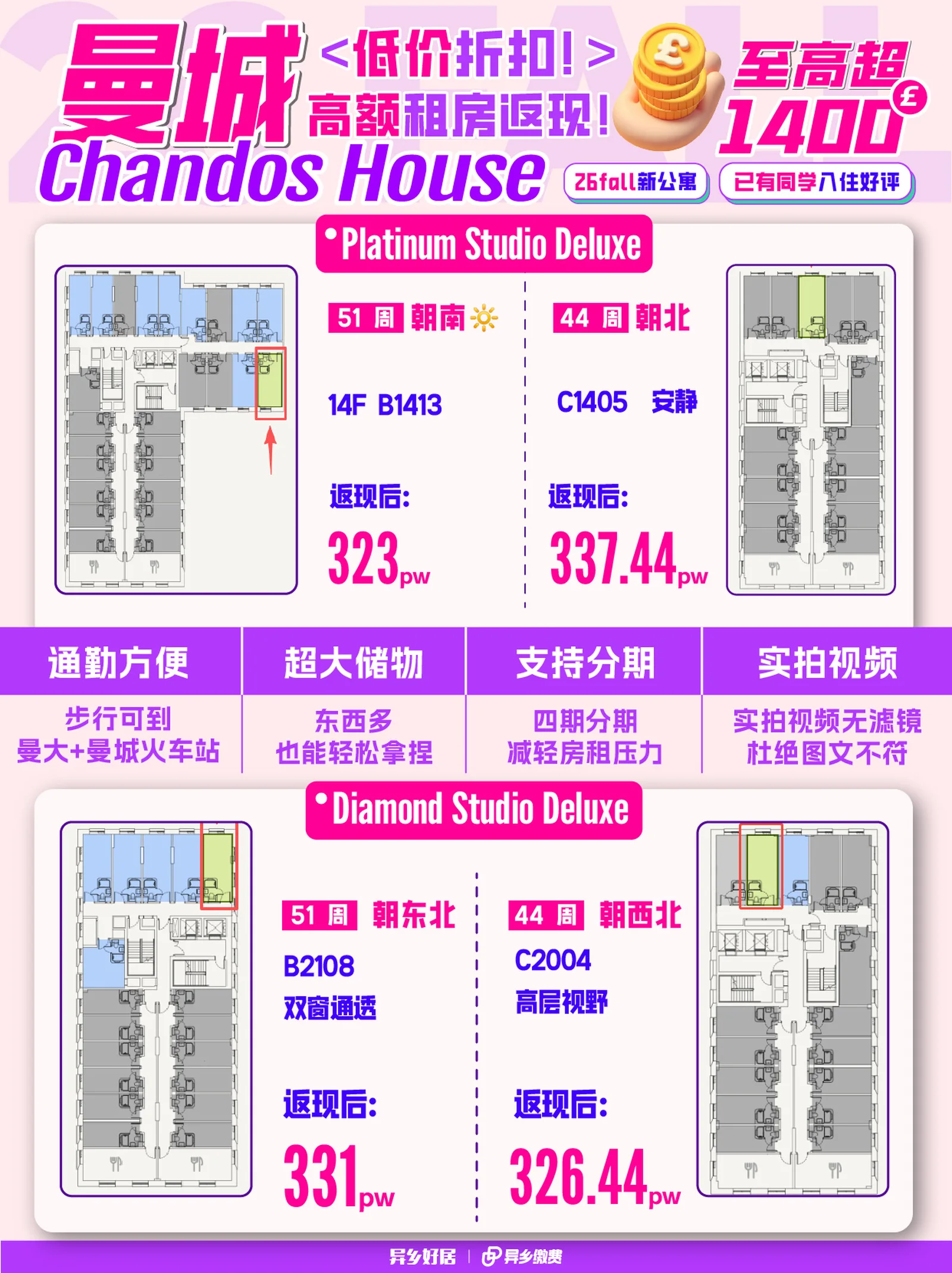 🔥曼城 26fall 捡漏!Chandos House 高额返现至高超 £1400