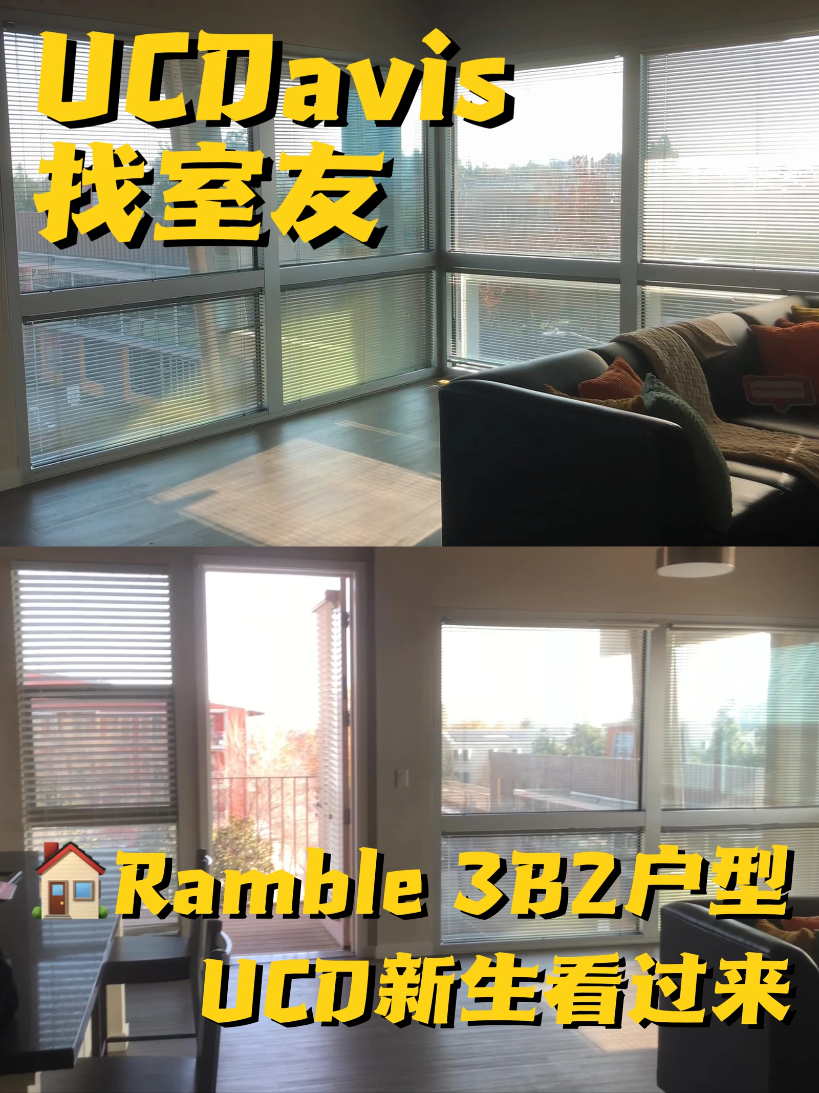 UCDavis找室友✨西村Ramble3B2|超靠谱08女大