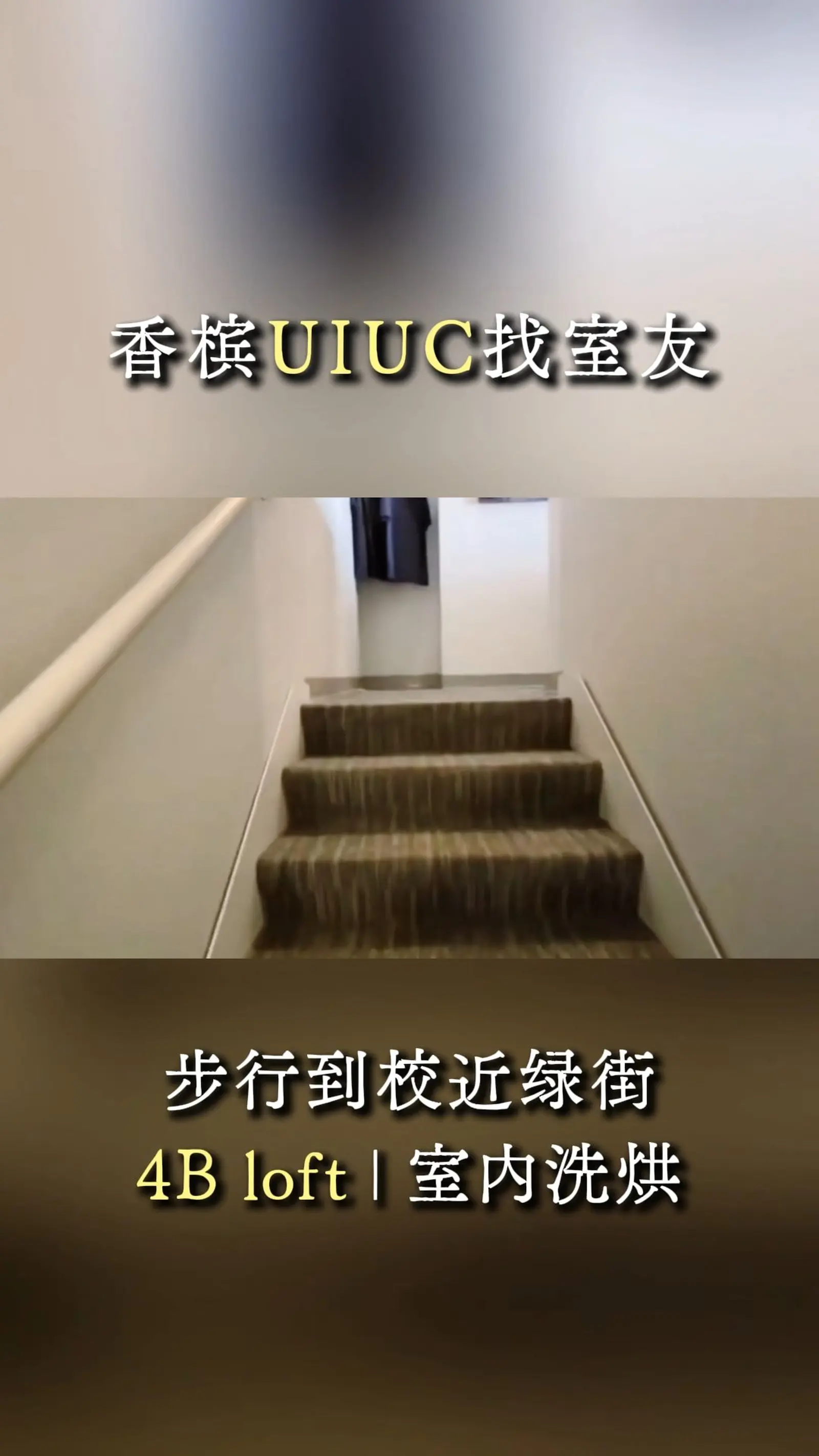 香槟UIUC留学租房✨4B复式 loft 找男室友