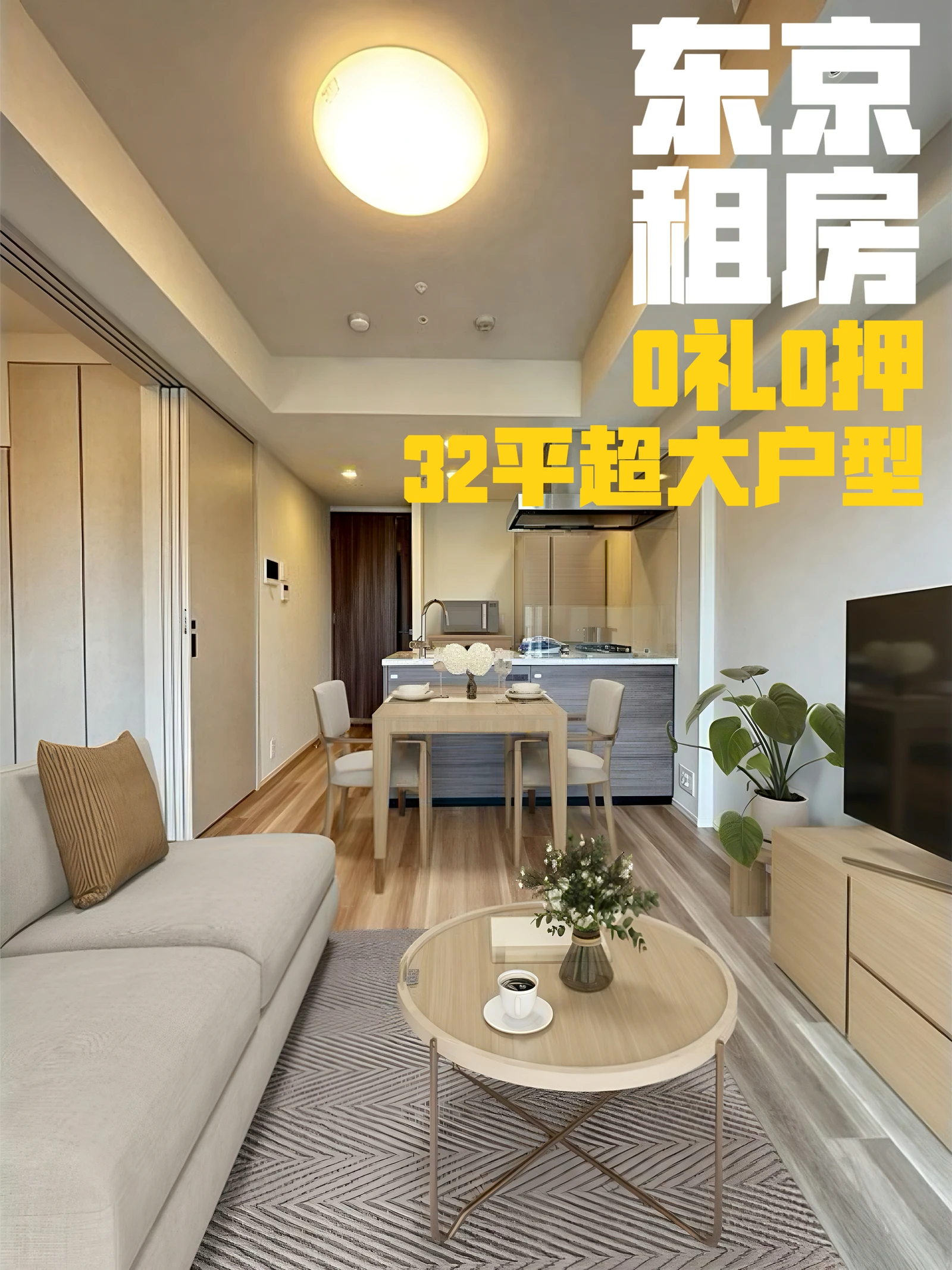 东京租房|府中2026新筑1LDK✨0礼0押大户型