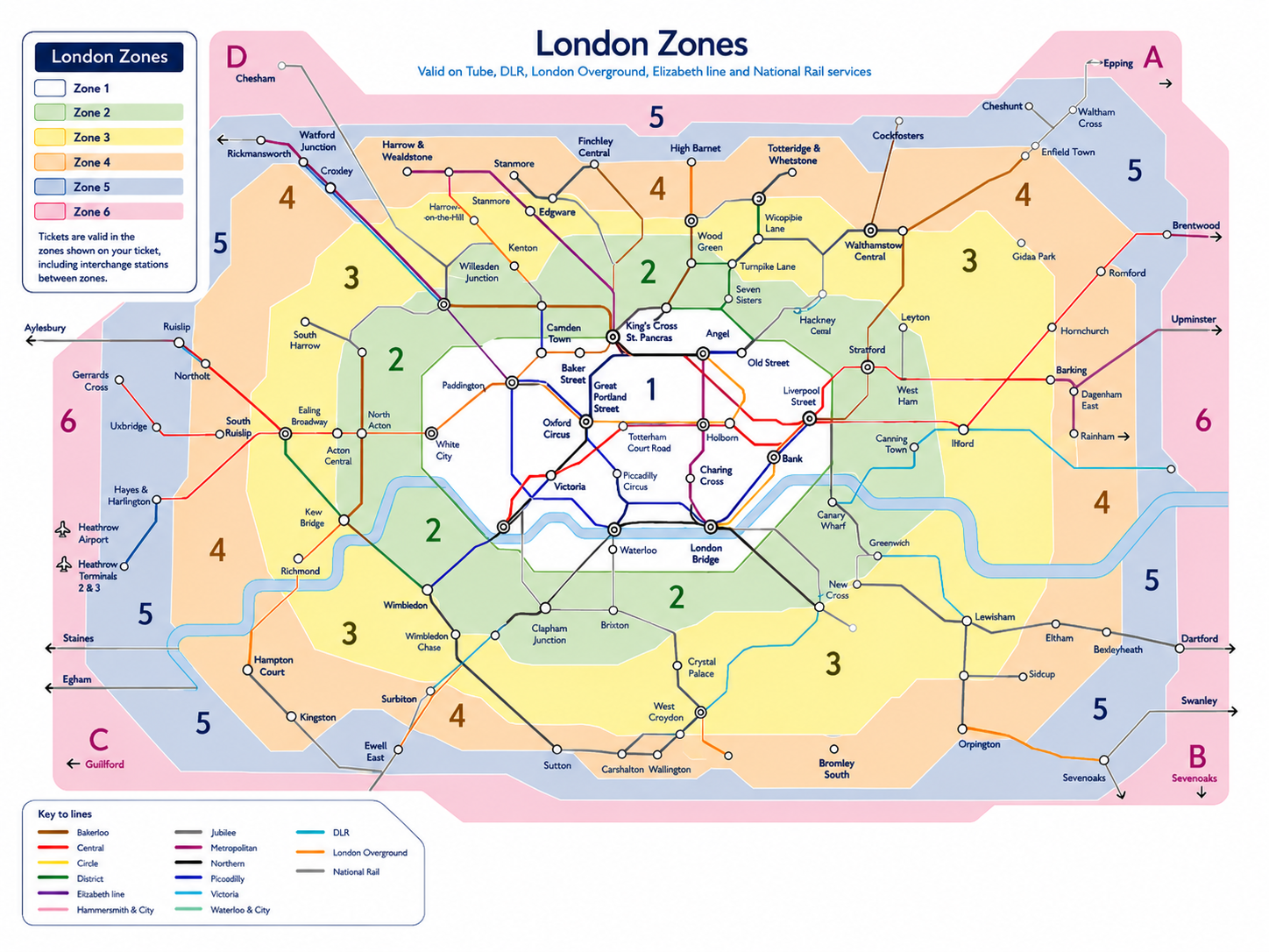 London Zones Map