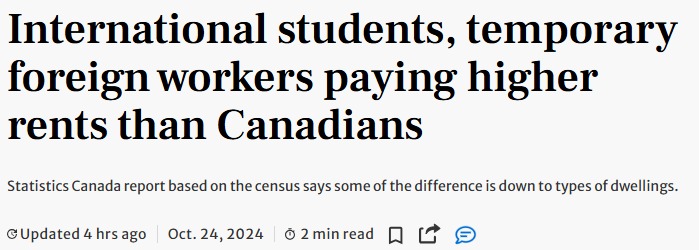 加拿大留学生、持工签者比本地人多付了高达16%的房租！-异乡好居