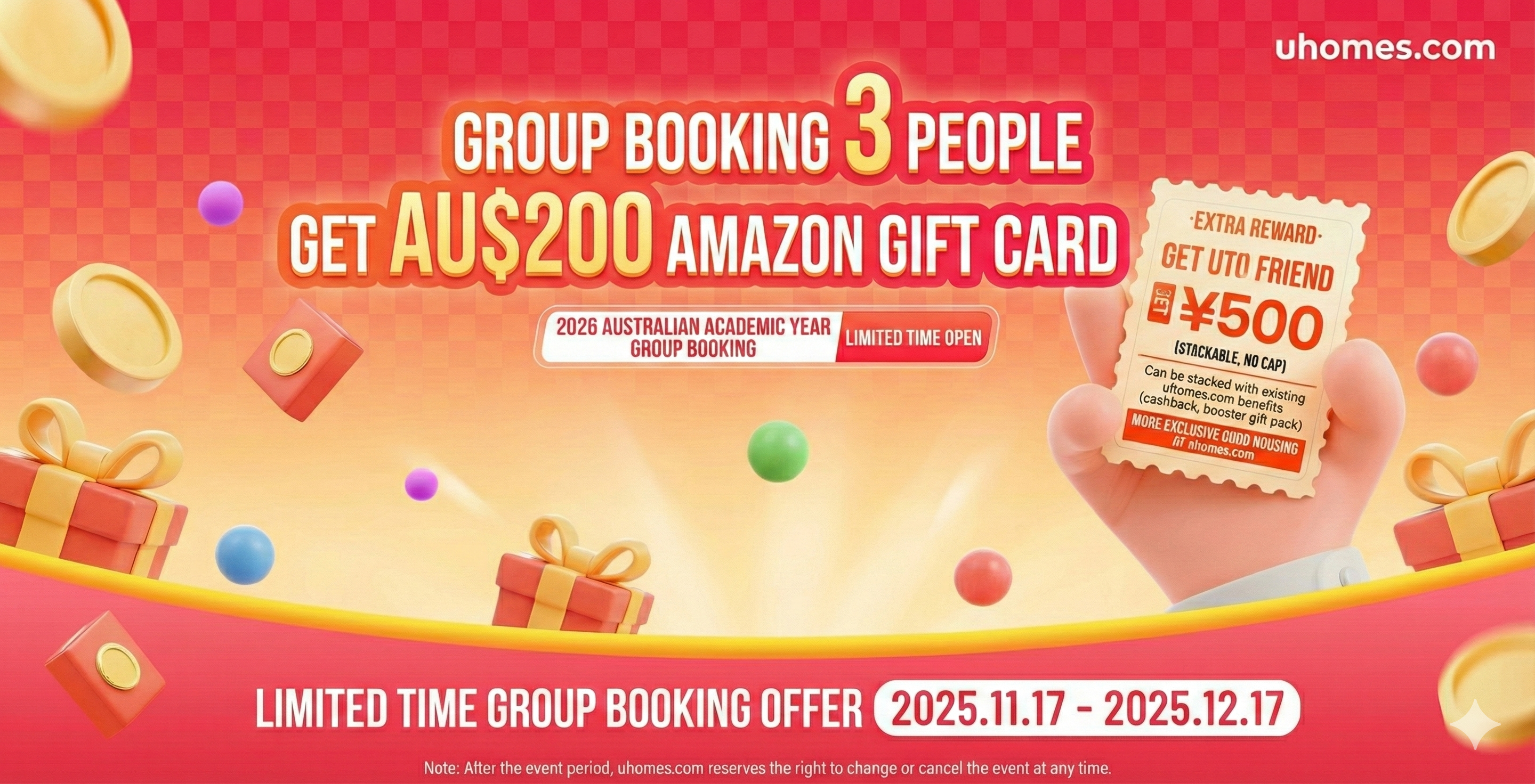 uhomes.com: Australia Group Booking Deals for AY26 Now Live-异乡好居