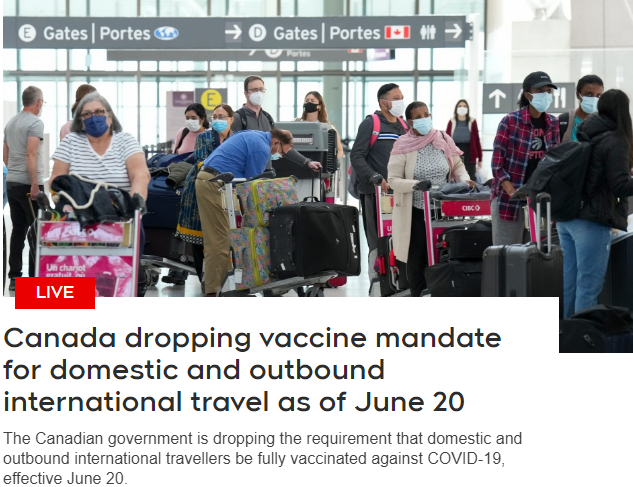 加拿大取消疫苗证明 6月20日生效！中国恢复美国探... -异乡好居